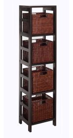 Leo 5pc Storage Shelf with Basket Set; Shelf with 4 small baskets