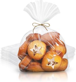 Poly Bakery Bread Bags 10 x 4 x 20. Pack of 100 Jumbo Bread Loaf Packing Bags 10x4x20 Clear Gusseted Bags. Ultra Thin Polyethylene Bags 0.75 Mil for H