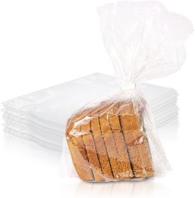 Pack of 100 Poly Bakery Bread Bags 4 x 2 x 12 Clear Gusseted Bags 4x2x12 Polyethylene Bags 1 Mil Thick Poly Bags for Home Bakeries Food Industry Busin