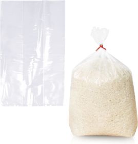 Pack of 1000 Gusseted Poly Bags 10 x 4 x 20. Clear Polyethylene Bags 10x4x20. USDA approved 2 Mil. Expandable Side Gusset Bags. Open Ended bags for In