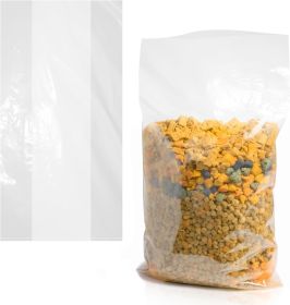 Pack of 350 Jumbo Gusset Poly Bags on Roll 16 x 14 x 36 Extra Large Perforated Clear Bags 16x14x36 Thickness 2 Mil Expandable Plastic Bags for Industr
