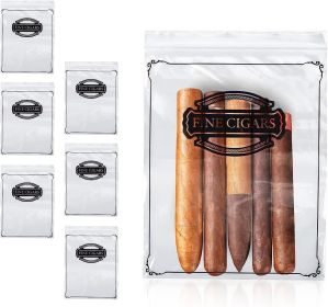 Poly Zipper Cigar Bag 8 x 10; Pack of 1000 Fine Clear Plastic Bags for Cigars; 2 Mil Thick Clear Poly Bags; Tamper-Proof Small Zipper Bags; Reclosable