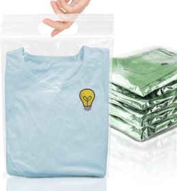 Die Cut Zipper Bags 9" x 12"; Pack of 1500 Clear Bags with Handles and 3 Inch Lip; Waterproof Zip Poly Bags Reclosable; Thick 3 Mil Clear Plastic Bags