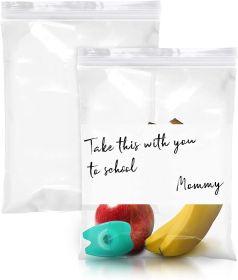Pack of 1000 Zipper Bags with Write-On Block 9 x 12. Ultra Thick Poly Bags for Packing and Storing 9x12. 4 mil. White Block bags for industrial; food