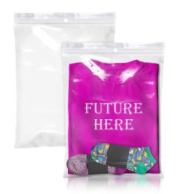 Pack of 1000 Polypropylene Bags; Clear 9 x 12. Zipper Bags with Hang Hole 9x12. Plastic Poly Bags 2 mil Thick. Seal top Storage Bags for Industrial; F