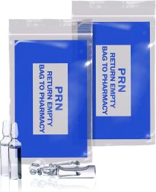 Pack of 1000 Blue PRN Bags; Clear 6 x 9. Zipper Printed Bags 6x9 with 2 mil Thick. Secure Seal Type Closure. Polyethylene Bags for Health Needs; Ideal