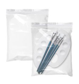 Pack of 500 Zipper Bags; Clear 10 x 12. Heavy Duty Seal Top Polyethylene Bags for Packing and Storing 10x12. Thickness 6 mil. Plastic Bags for Industr